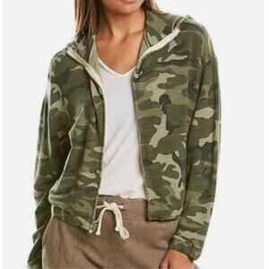Monrow Supersoft Camo Zip Hoodie Athleisure Women’s XS NWT